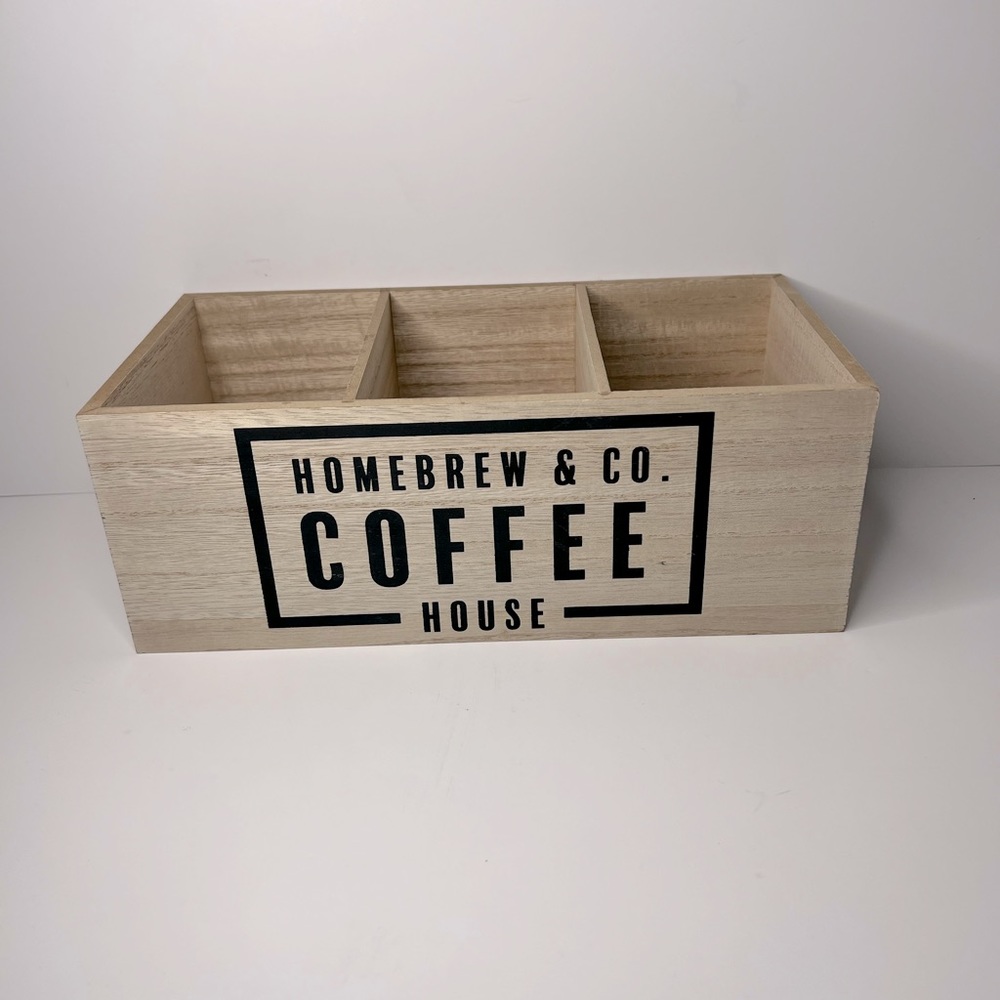 Target 🎯HOMEBREW & Co Coffee House Storage Box Coffee Bar Decor - Picture 2 of 3